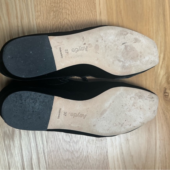 AEYDE Navy Uma Velvet Mary-Jane Ballerina Flats EU 37 - Picture 6 of 8